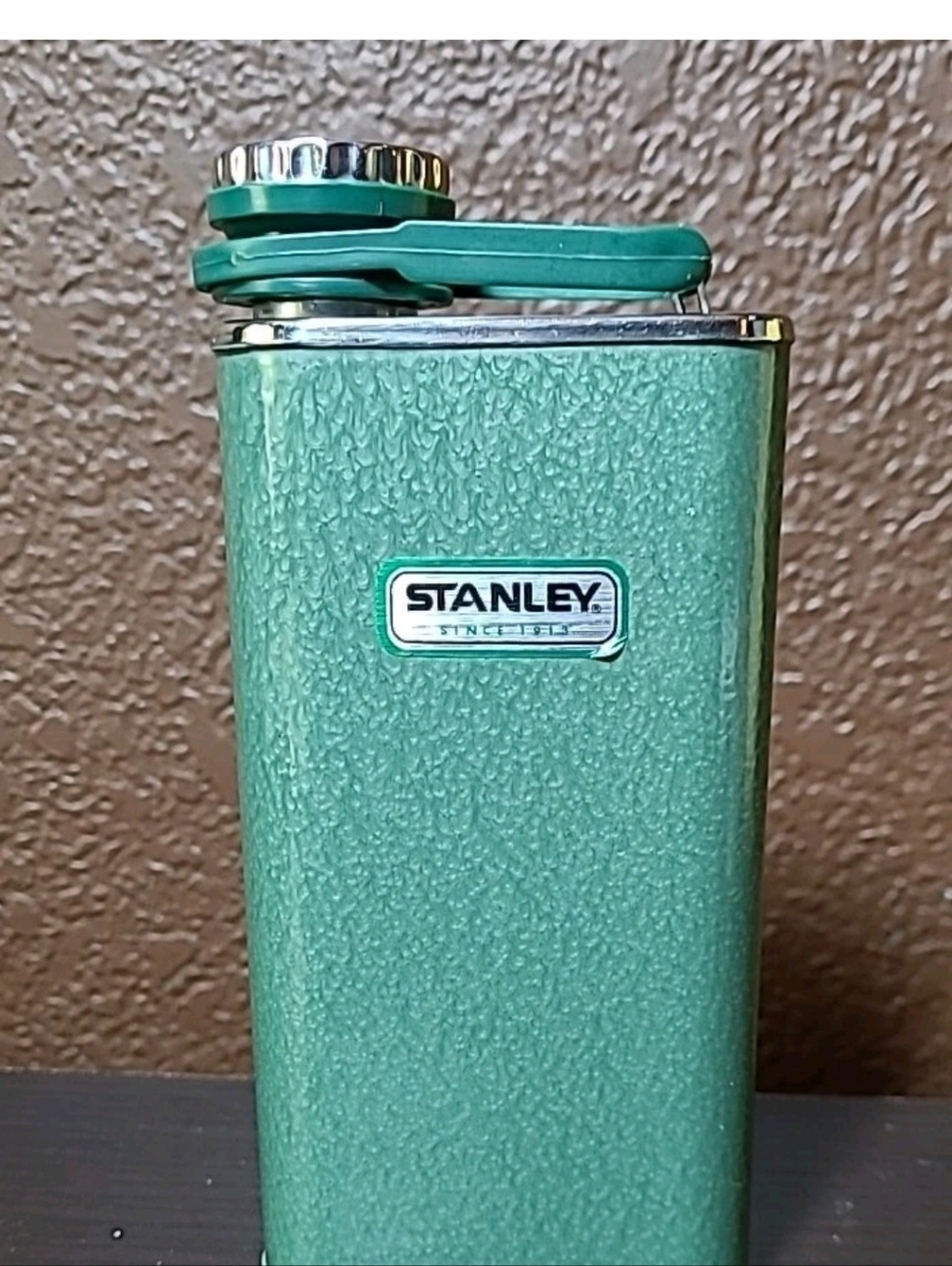 Stanley Green Metal Flask - Vintage Look